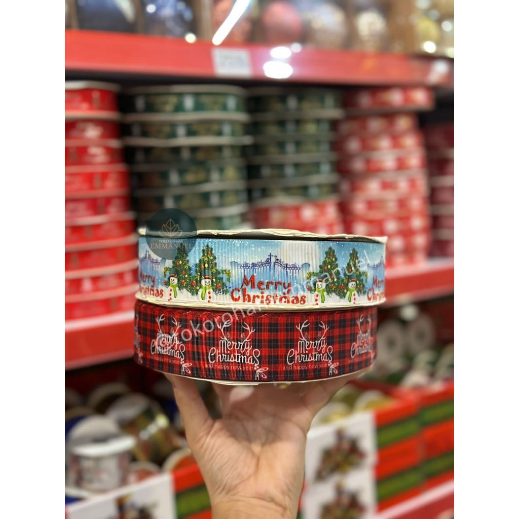 

Pita Roll Merry Christmas / Pita Hampers Natal 4cm Gambar Karakter