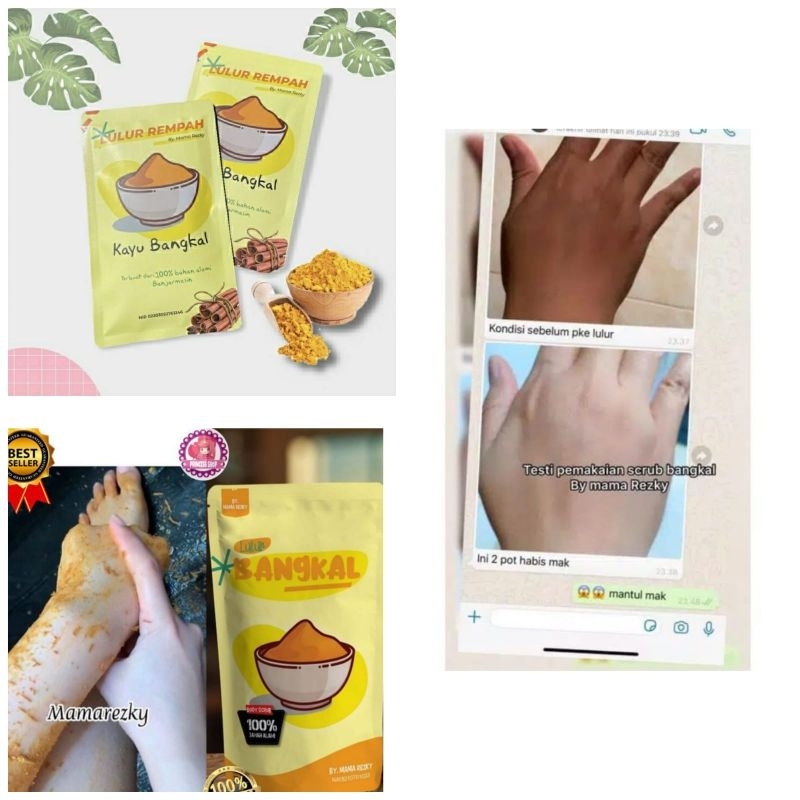 lulur rempah bangkal / lulur bangkal /lulur pemutih badan / lulur kunyit