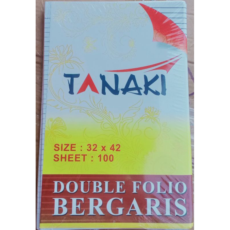 

1pak Double Folio Bodel Folio Tanaki isi 100