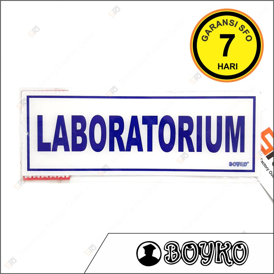 

Akrilik Laboratorium - Acrylic Sign Standard 25cm x 9cm - SFO Semarang Official