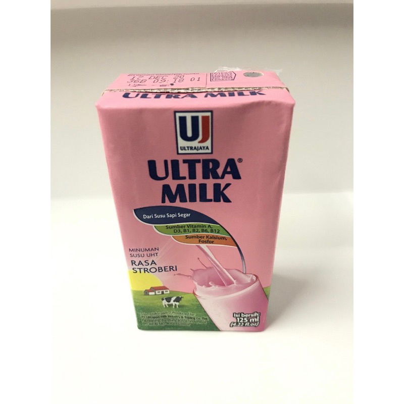 

Ultra Milk Susu UHT Stawberry 125 Ml / 1 Pcs