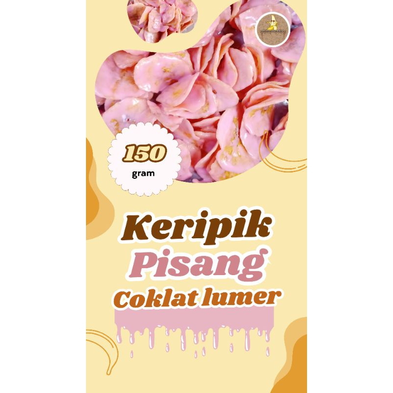 

Keripik pisang coklat keripik pisang lumer rasa strawberry kemasan 150 gram