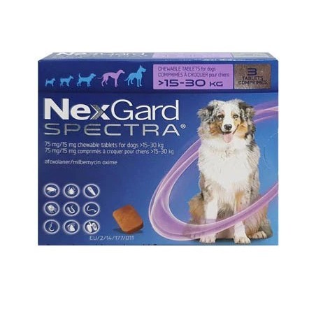 TRY Repack Nexgard SP3CTRA Size L (15-30kg) - Obat Kutu Anjing Plus Obat Cacing