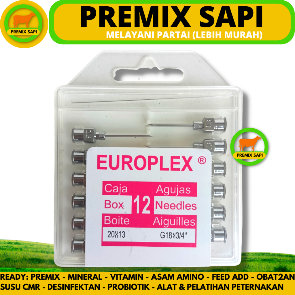 JARUM EUROPLEX 18G 1 PCS (1Jarum) / Needle syringe europlex