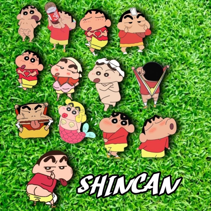 

Sticker Shincan, 13pcs, Murah Berkualitas, Vinyl