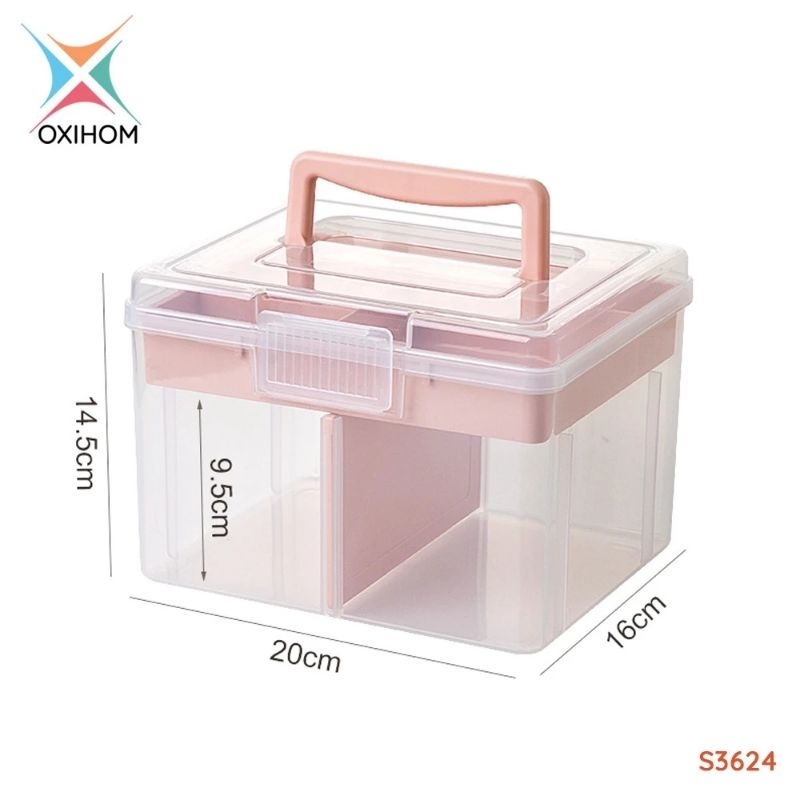 Oxihom Tempat Kotak Penyimpanan Box Mainan Kotak Obat Tool Box Preloved