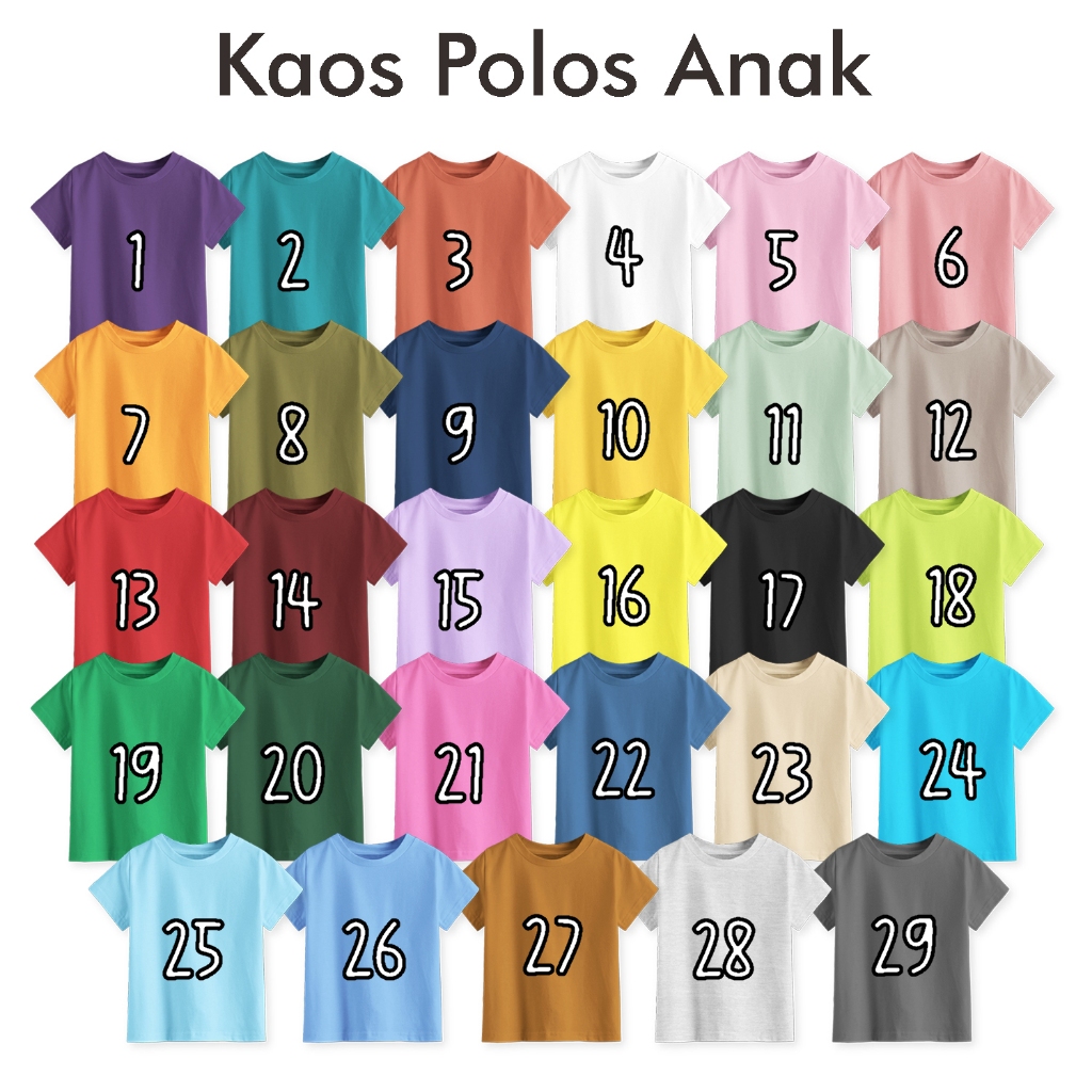 Kaos Custom Karakter Anak Lucu Dan Menarik Desain Karakter Bisa Pilih Sendiri 1-12 Tahun Unisex