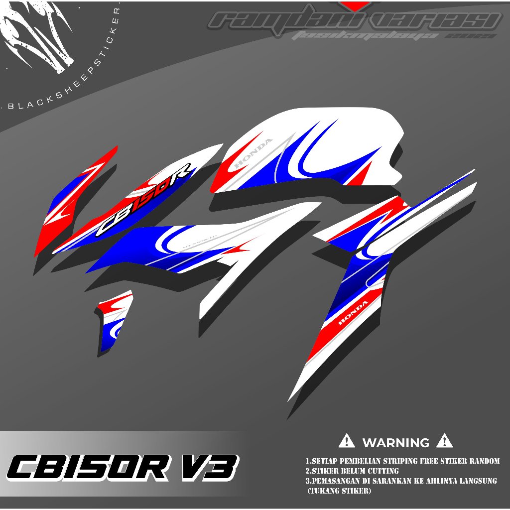 STRIPING CB150R NEW V3 - STIKER STRIPING CB150R STREETFIRE - CB150R V3 THAILAND