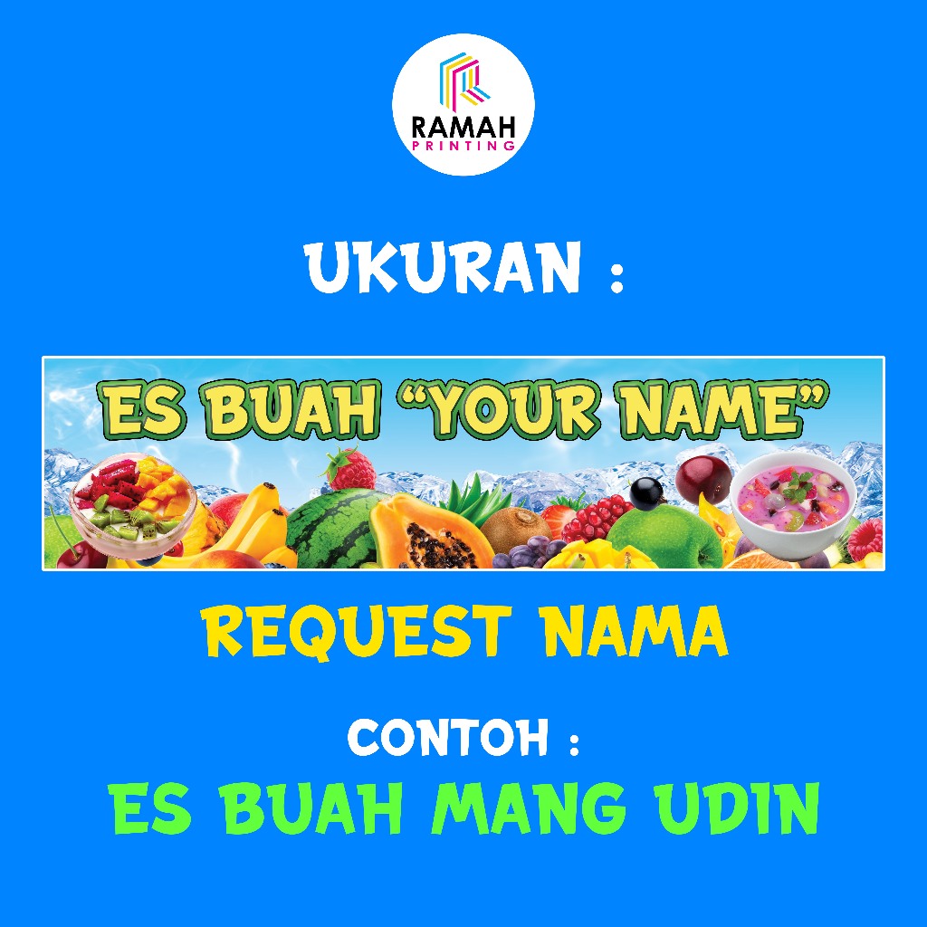 SPANDUK ES BUAH NAMAMU - BAHAN TEBAL