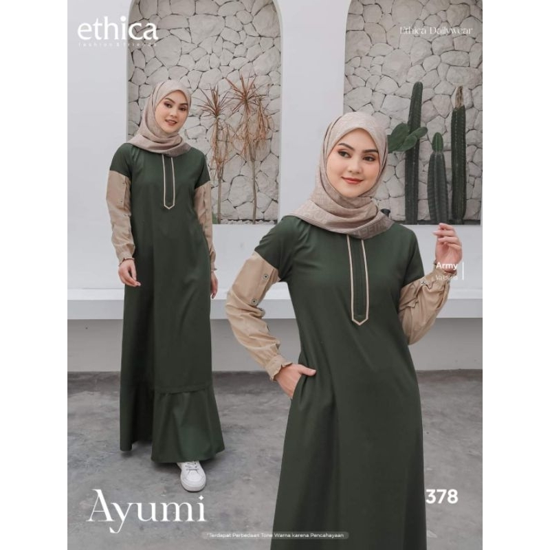 Ethica | Ayumi 378 Army Gamis Wanita