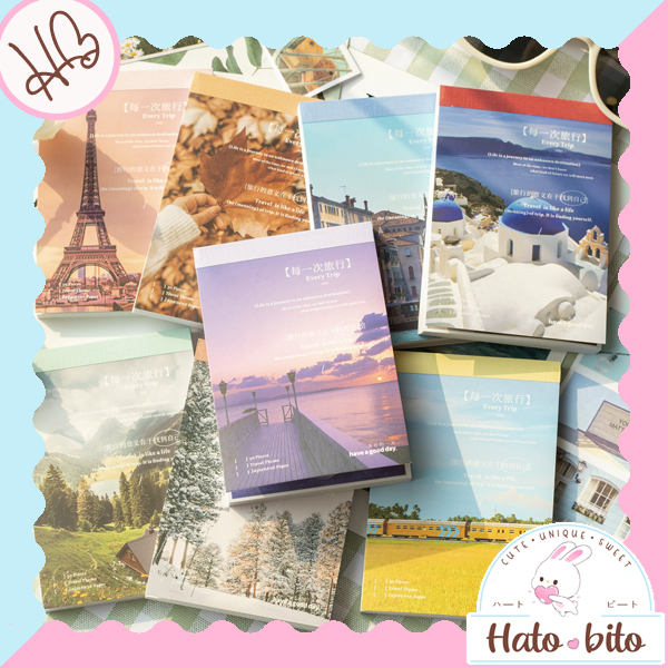 

1 set isi 30 lembar sticker book every trip deco stiker kawai estetik places city scenery stiker pemandangan HB1444