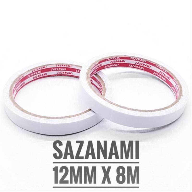 

Sazanami Double Tape Kertas 1/2inch 12mm x 8mm Double Side Tape