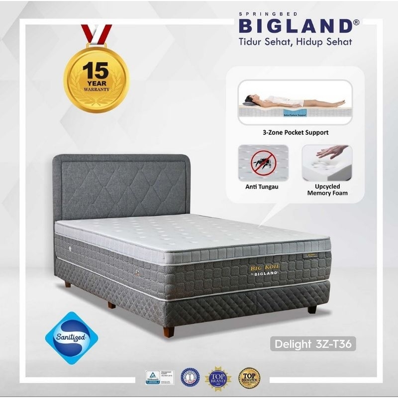 Kasur Springbed Big Koil Delight 3Z - T36 by Bigland 180 x 200