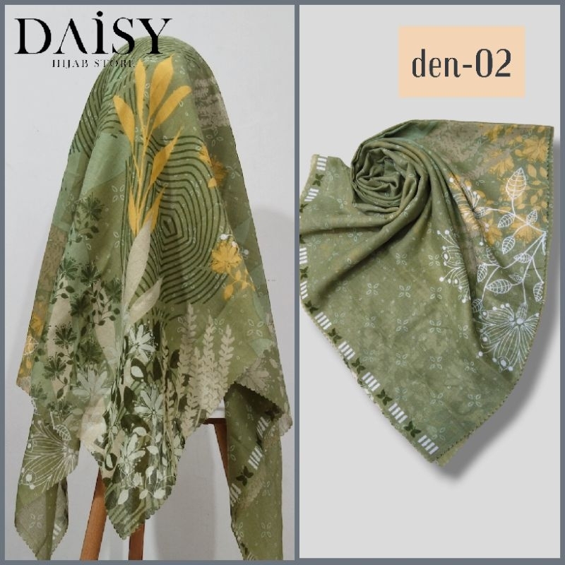 hijab segi empat voal motif denay kw