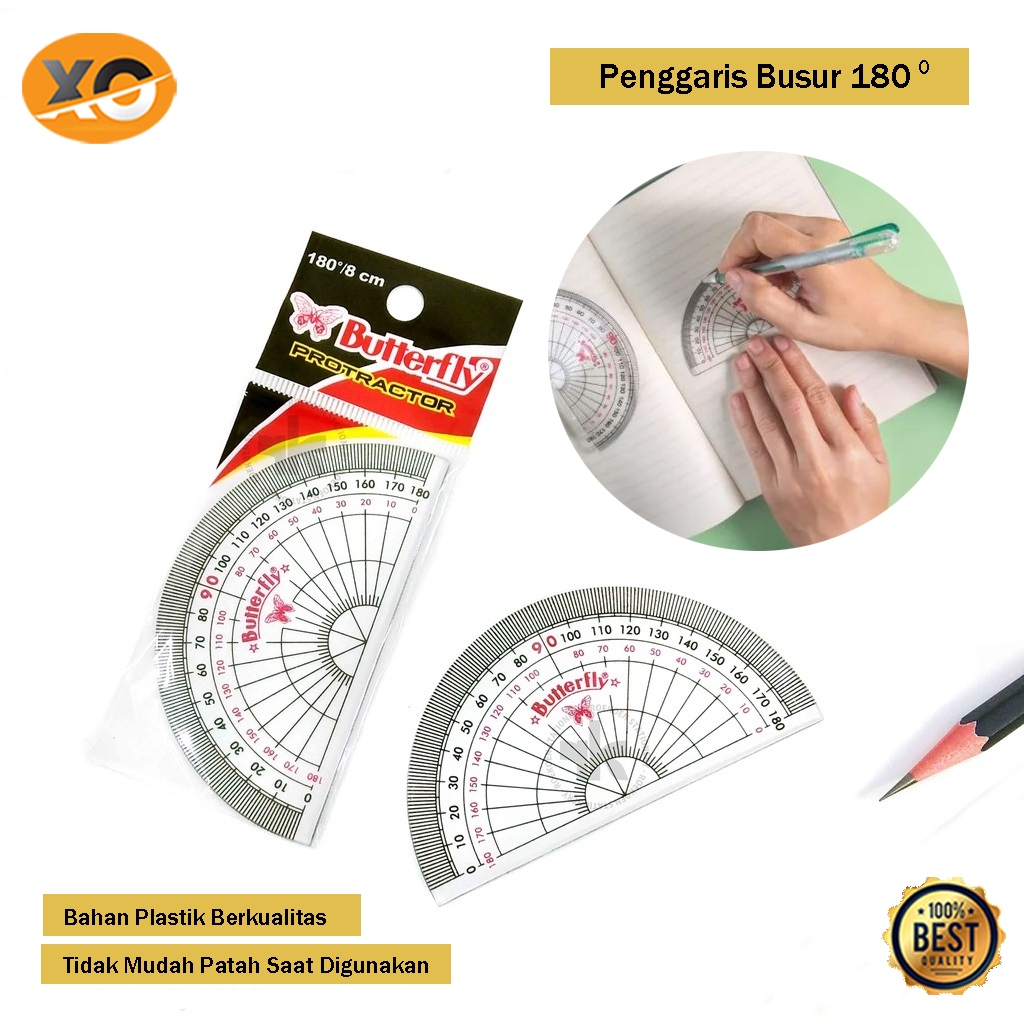 

Penggaris Busur Derajat Bahan Akrilik Kuat Akurat Protactor 180 Drajat Bening Transparan