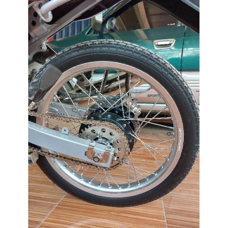 velg tk racing untuk ninja R dan ninja Ss kondisi second ukuran depan 140 ring 17 dan ukuran belakan