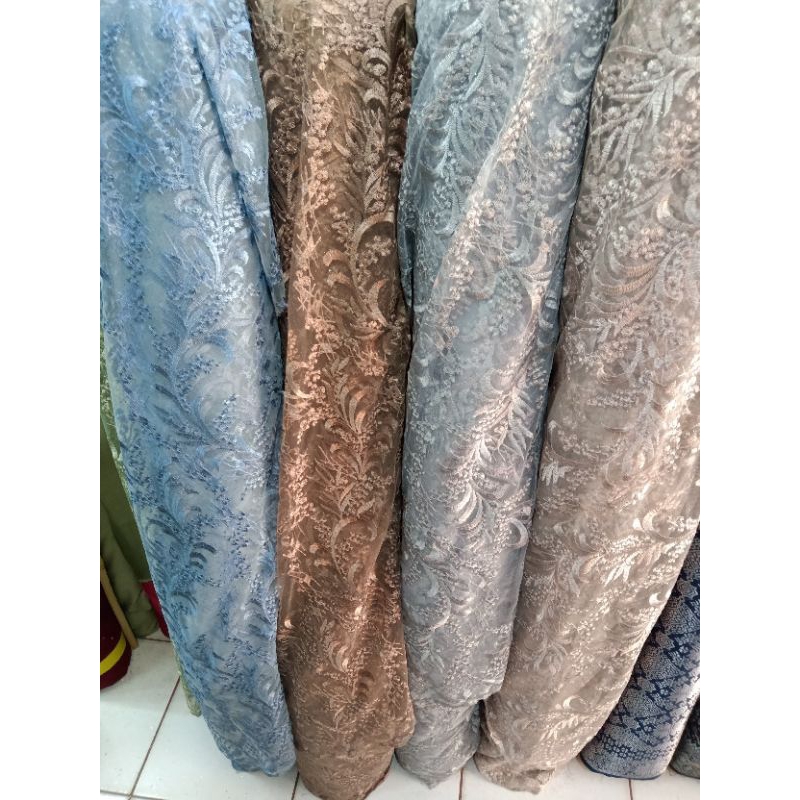 kain brukat tile meteran