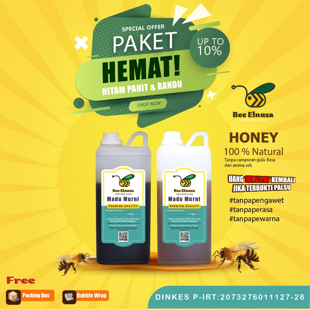 

Madu HItam Pahit & Madu Madu Randu 1kg Premium