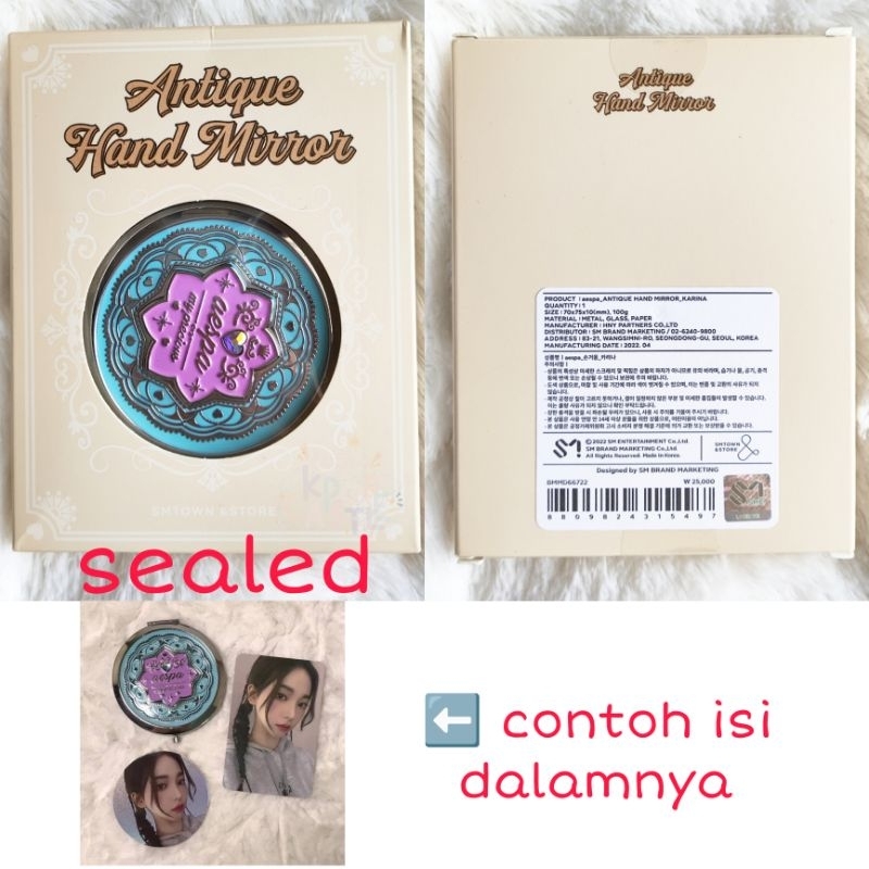 [READY SEALED] Aespa Karina Hand Mirror fullset