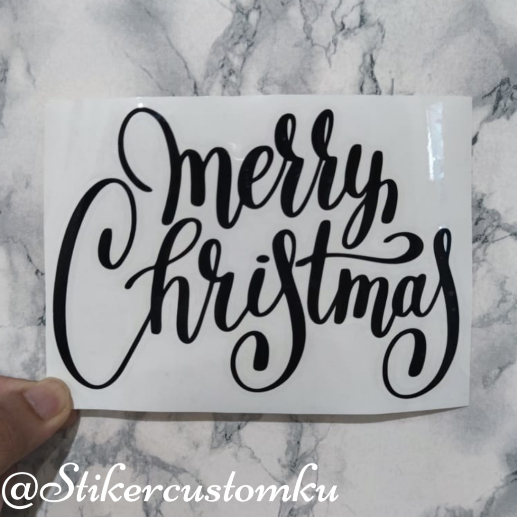 

Sticker Balon Merry Christmas Stiker Cutting Natal Balon PVC Type 12