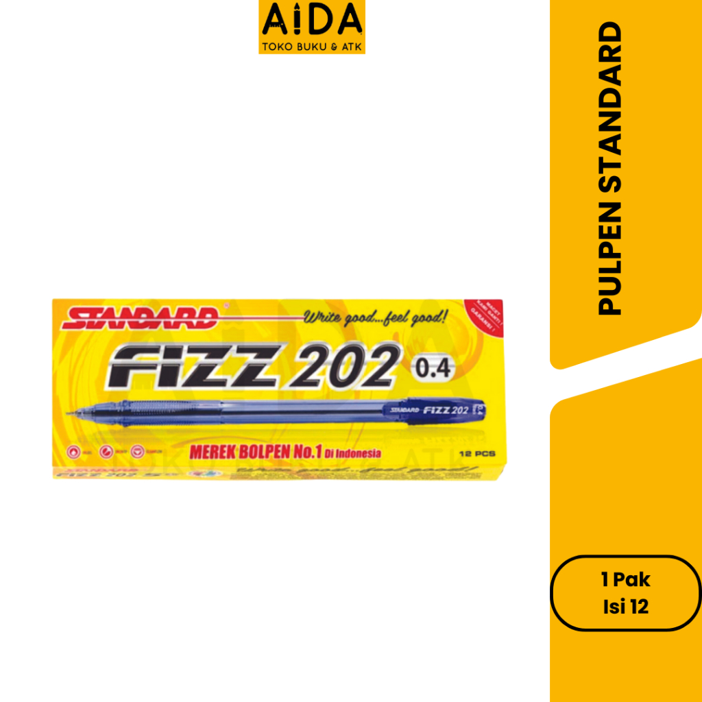 

Pulpen Standard Fizz 202 Bulpen Murah Ballpoint Standard 1 Pak(isi 12)