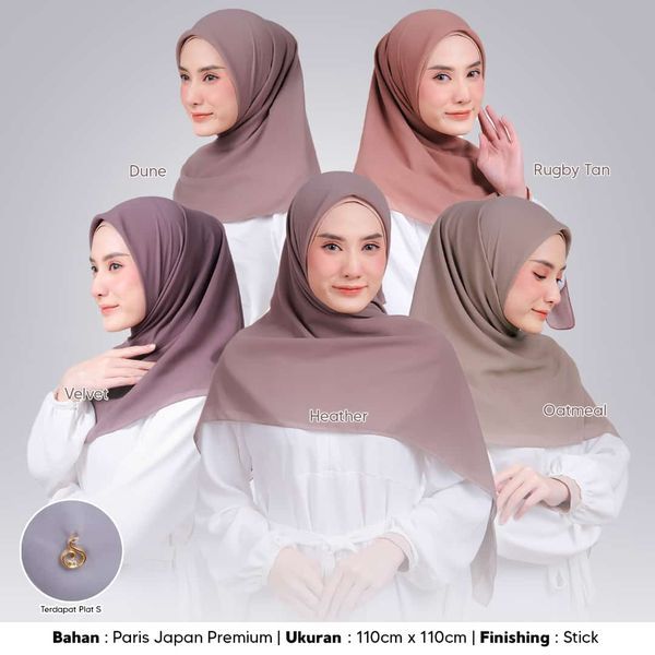 HIJAB ANSANIA PARIS PREMIUM / ANSANIA KERUDUNG PARIS PREMIUM / HIJAB PARIS / PARIS JAHIT TEPI /
