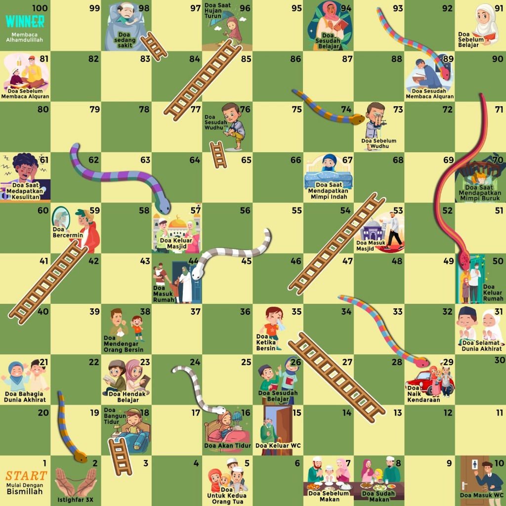 Game Ular Tangga Islami atau Mengaji