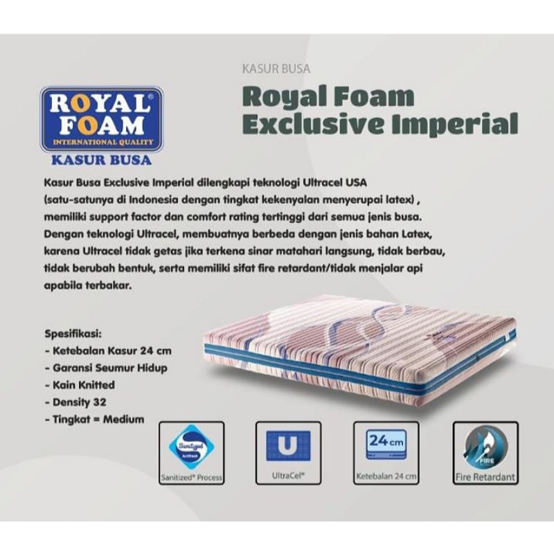 Royal foam kasur busa type exclusive imperial