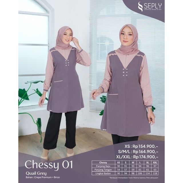 TUNIK CHESSY 01/TUNIK WANITA SIMPLE DAN KEKINIAN