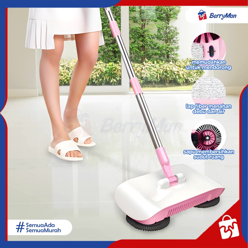 SAPU LANTAI OTOMATIS Ultra Broom Pembersih Debu Dorong Serbaguna