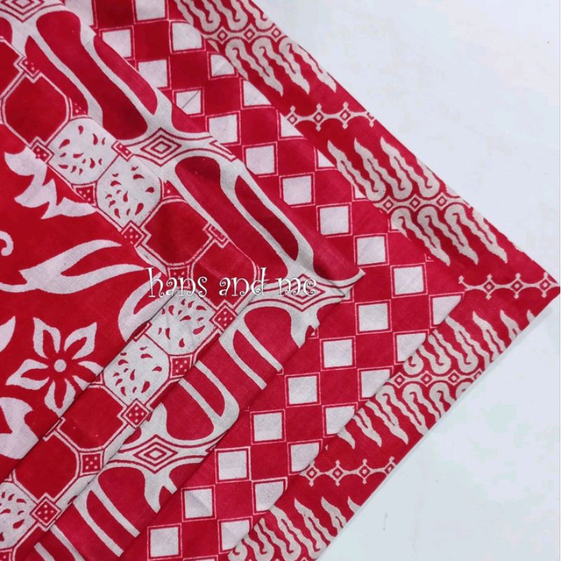 Kain Perca Batik Motif Merah Putih (L)