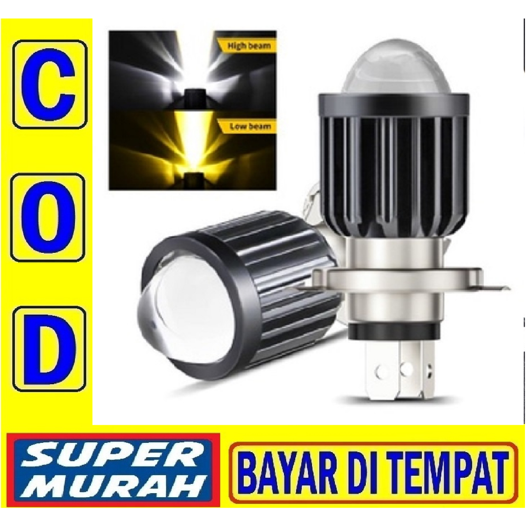 LED H4 LASER BESAR Lampu Led Laser D2 H4 High Low