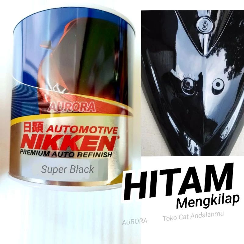 Cat Hitam Mengkilap Nikken 200ml 200cc Seperempat | Super Black Niken Cet Mobil dan Motor