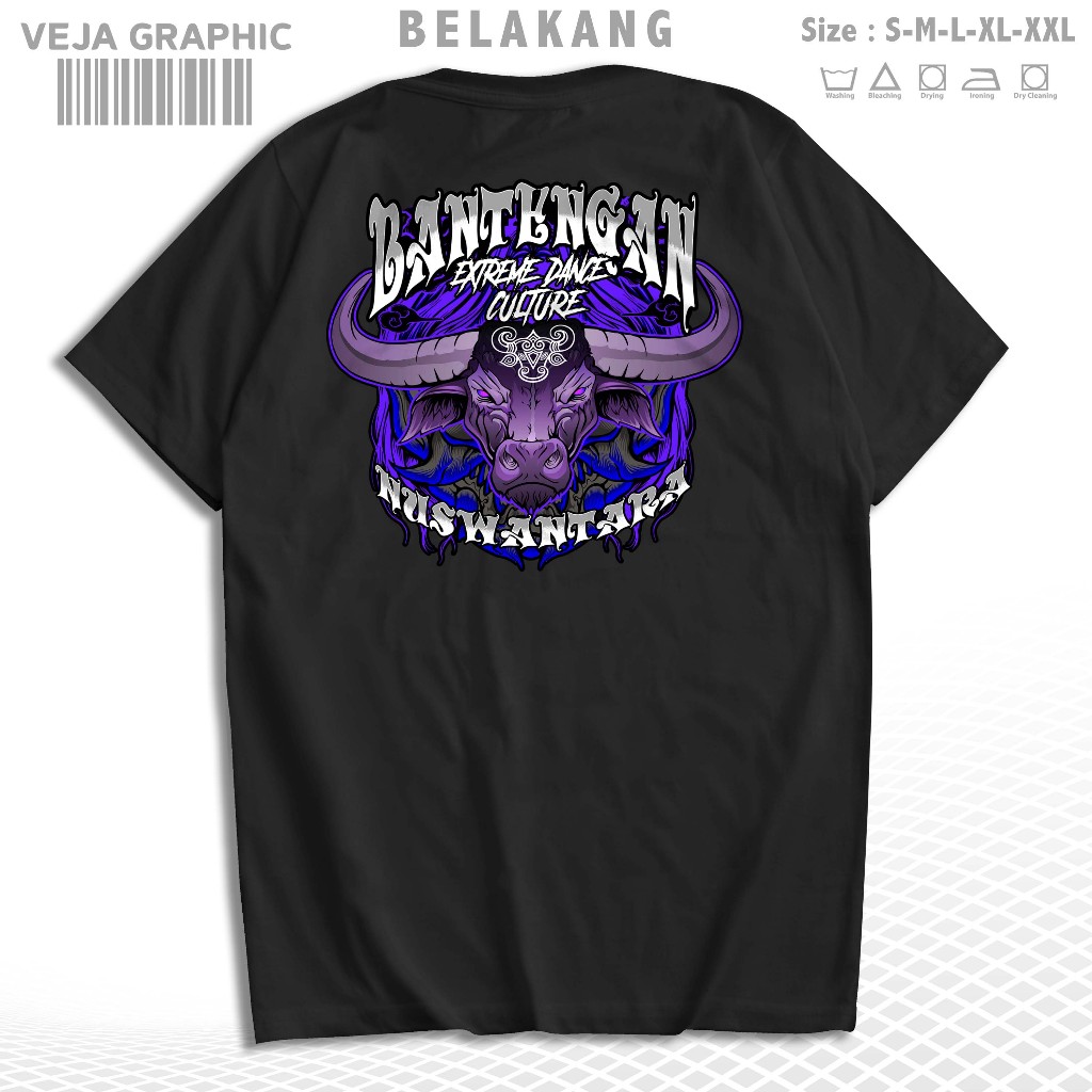 VEJAGRAPHIC Kaos Bantengan Nuswantara Extreme Dance Indonesia | T-Shirt Indonesia Culture Pria dan W