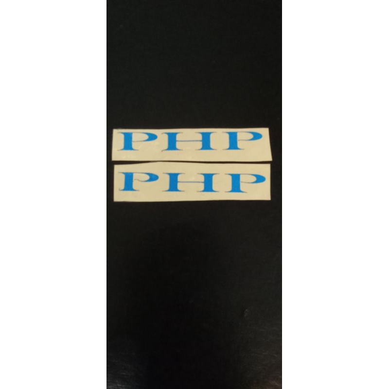 

stiker cutting tulisan PHP ukuran 7cm*1,5cm