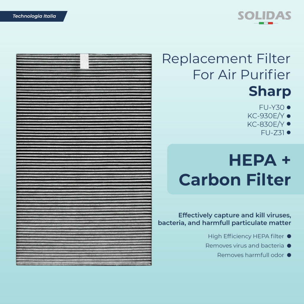 Replacement Filter Air Purifier Sharp FZ-Y30SFE / HEPA + Carbon Filter