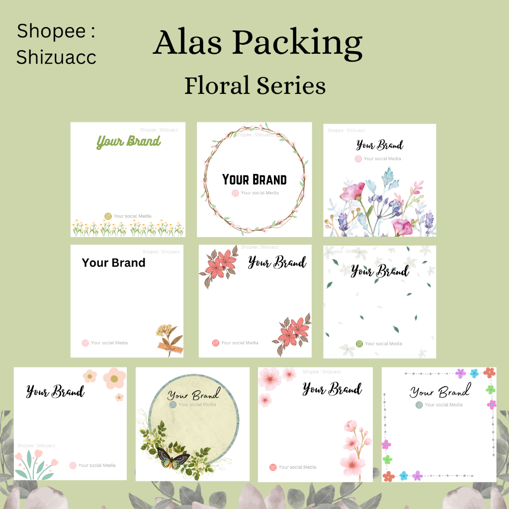 

NO MIN ORDER | Alas Packaging Floral | Paper Aksesoris | FREE PLASTIK | Kertas Dudukan | Cute Paper | Alas Packaging | HARGA PER PCS