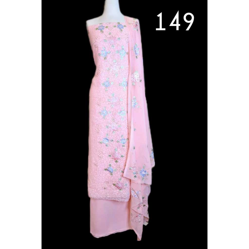 Kain sari india meteran / kain sari india murah / Kain sari India mewah / Setelan India - 149