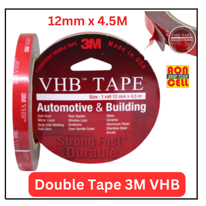 

Double Tape 3M VHB 12 mm x 4,5 m ORIGINAL DOUBLE FOAM TAPE