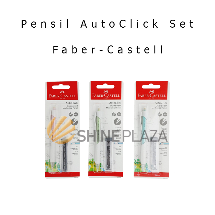 

Pensil Mekanik Faber Castell Auto Click Set 0.5mm - Mechanical Pencil AutoClick Faber-Castell 0,5 mm