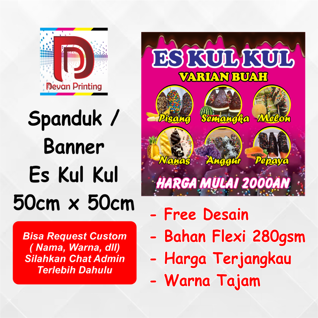 spanduk es kul kul / banner es kul kul