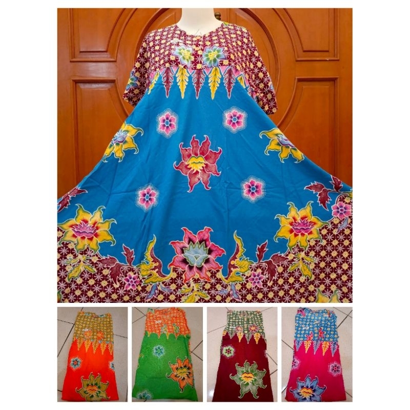 Daster Klok Payung LD 120 Kode 01 Bahan Katun Rayon Adem Murah / Grosiran Daster Batik Bagus Halus