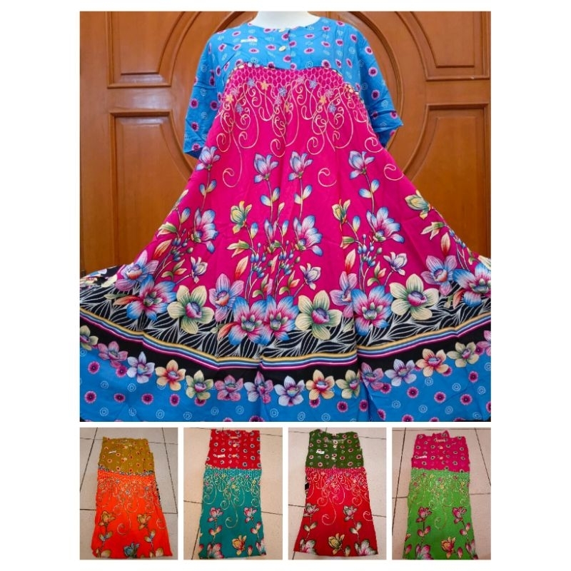 Daster Klok Payung Kode 03 Bahan Rayon Adem LD 120CM Bagus / Daster Kualitas Premium Harga Grosir Mu