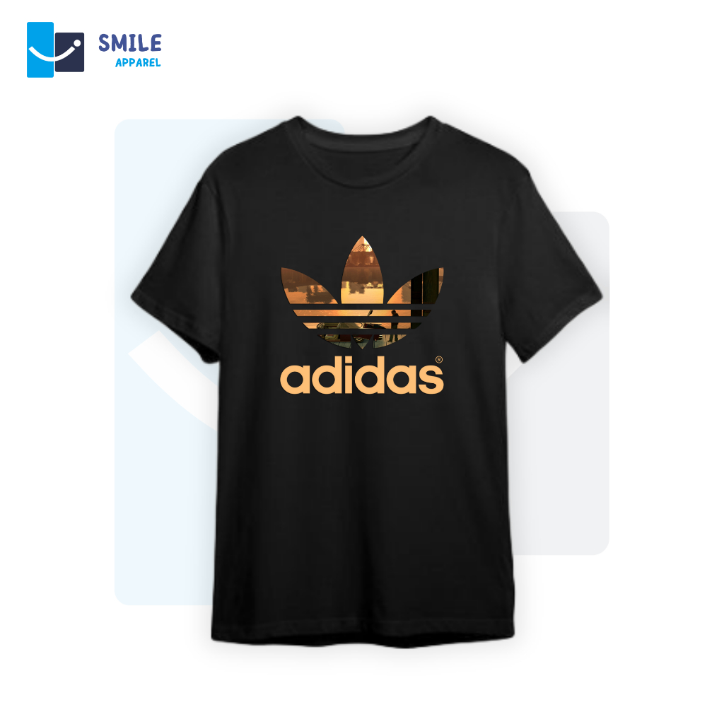 T-Shirt ADIDAS smile Baju Kaos Termurah pria wanita Keren elegan