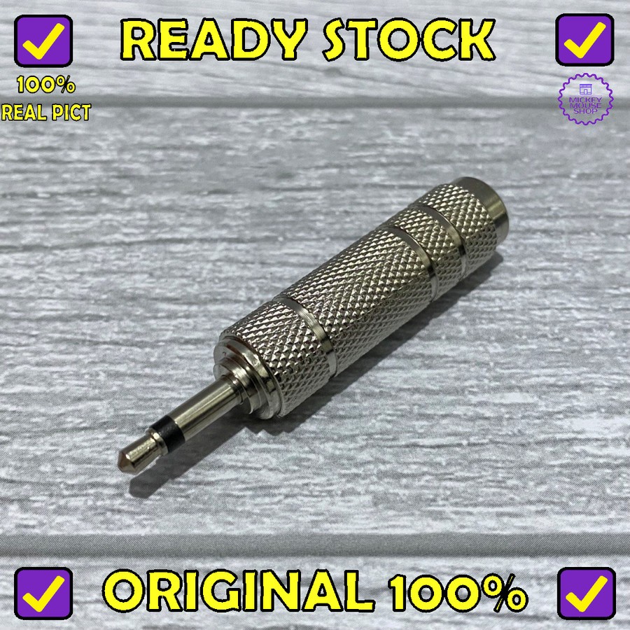 Converter Jack 6.35mm Akai to 3.5mm AUX Mono Noiseless