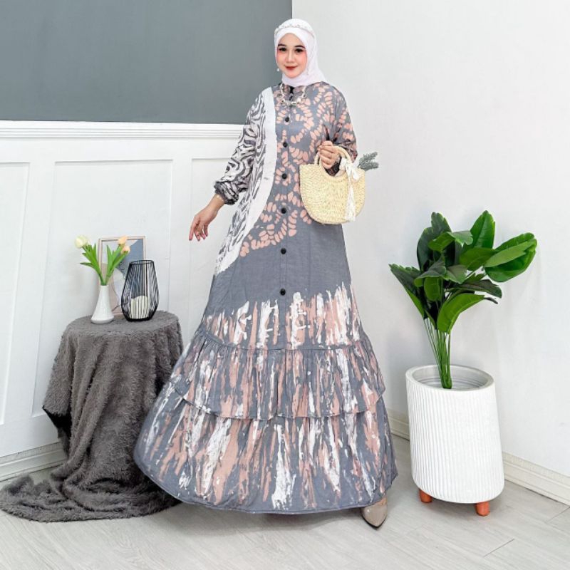 GAMIS BATIK SILK SILANIA//GAMIS BATIK CAP SILK PREMIUM//GAMIS MALAMAN//DRESS BATIK CAP