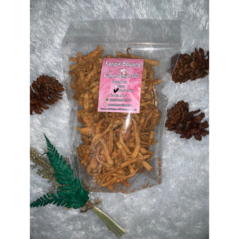 

keripik bawang pedas daun jeruk