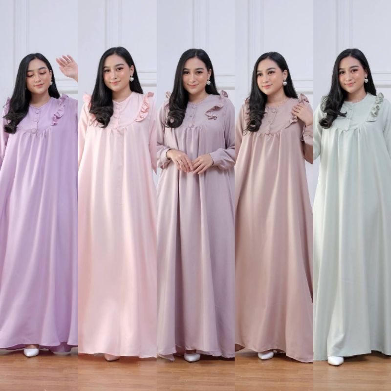 GAMIS SHAKILA | Dress Shakila Muslimah | Gamis Jumbo Termurah Kekinian