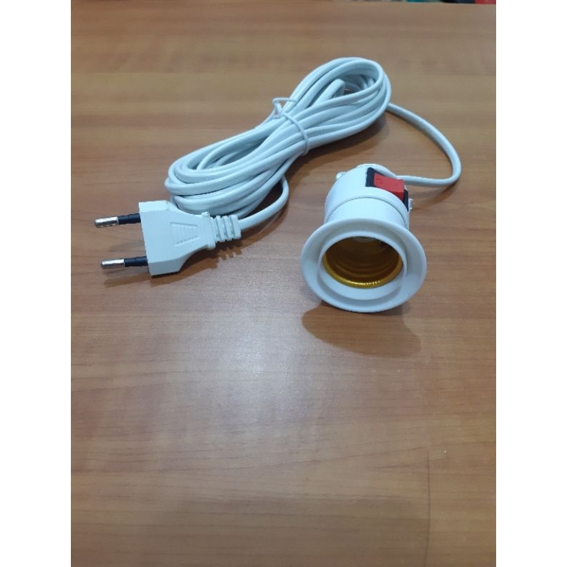 Fitting Lampu / Fitting Gantung Plus Kabel 3 meter dan 5 meter