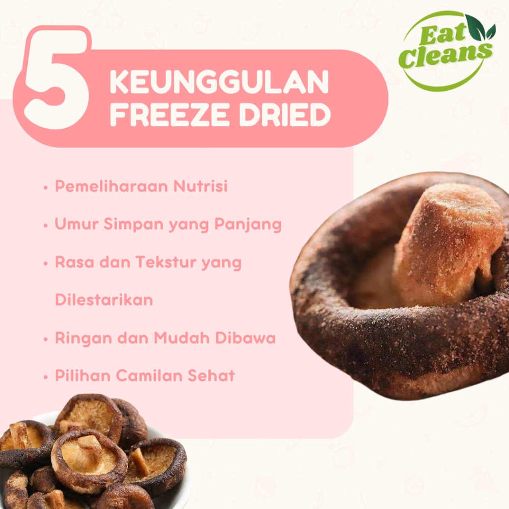 

QH Snack Jamur Champignon Krispi - Freeze Dried Mushrooms - Cemilan Sehat Keripik Jamur Kering -
